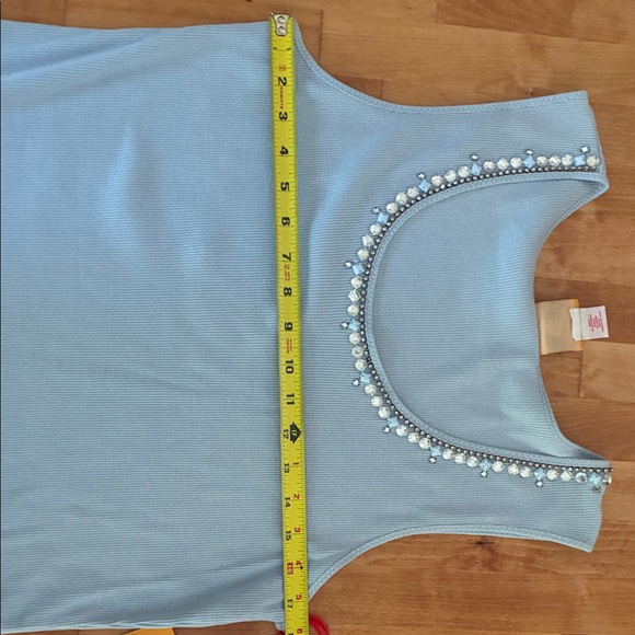 Ruby Rd. Blue Embellished Tank Top - Picture 7 of 8